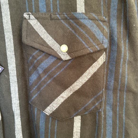 NWT Wrangler western pearl snap flannel shirt with pockets 2XLT Big & Tall e18 - Picture 4 of 4